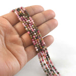 Load image into Gallery viewer, 3mm Natural Multi Tourmaline Faceted Beads String – Mixed Color Round Gemstone Loose Beads for Jewellery Making (Wholesale)