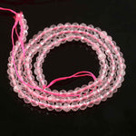 Load image into Gallery viewer, 3mm Natural Rose Quartz Faceted Beads String – Soft Pink Round Gemstone Loose Beads for Jewellery Making (Wholesale)