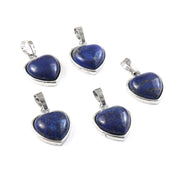 Natural Lapis Lazuli Heart Pendant – Deep Blue Gemstone Heart Charm for Jewellery Making & Resale (Wholesale)