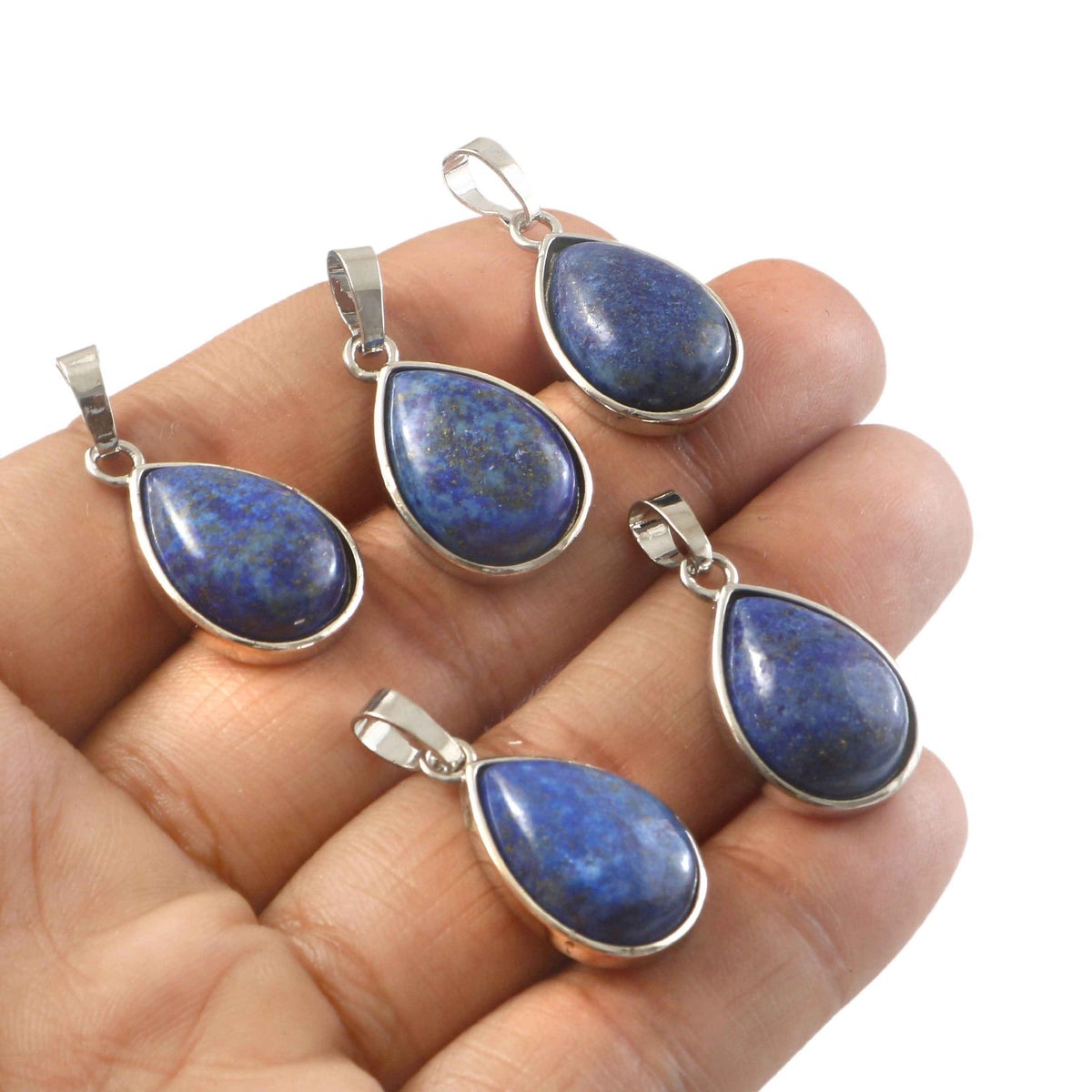 Natural Lapis Lazuli Pear Pendant – Deep Blue Teardrop Gemstone Pendant ...