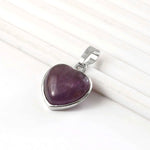 गैलरी व्यूअर में छवि लोड करें, Natural Amethyst Heart Pendant – Purple Gemstone Heart Charm for Jewellery Making &amp; Resale (Wholesale)