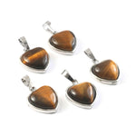 गैलरी व्यूअर में छवि लोड करें, Natural Yellow Tiger Eye Heart Pendant – Golden Brown Gemstone Heart Charm for Jewellery Making &amp; Resale (Wholesale)