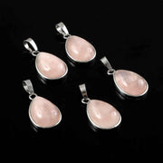 Natural Rose Quartz Pear Pendant – Soft Pink Teardrop Gemstone Charm for Jewellery Making & Resale (Wholesale)