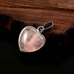 गैलरी व्यूअर में छवि लोड करें, Natural Rose Quartz Heart Pendant – Soft Pink Gemstone Heart Charm for Jewellery Making &amp; Resale (Wholesale)