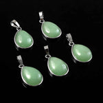 गैलरी व्यूअर में छवि लोड करें, Natural Green Aventurine Pear Pendant – Soft Green Teardrop Gemstone Charm for Jewellery Making &amp; Resale (Wholesale)