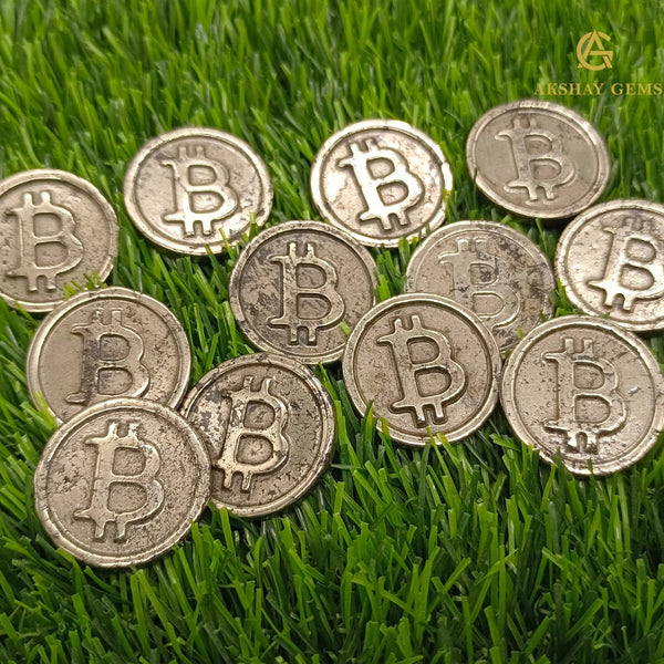 Natural Pyrite Bitcoin Coins – Symbol of Wealth & Success - Akshay Gems