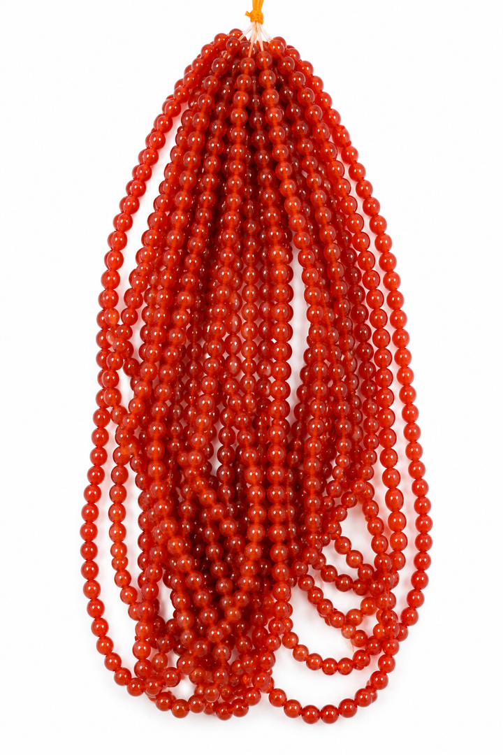Natural Red Carnelian String 8mm - Akshay Gems