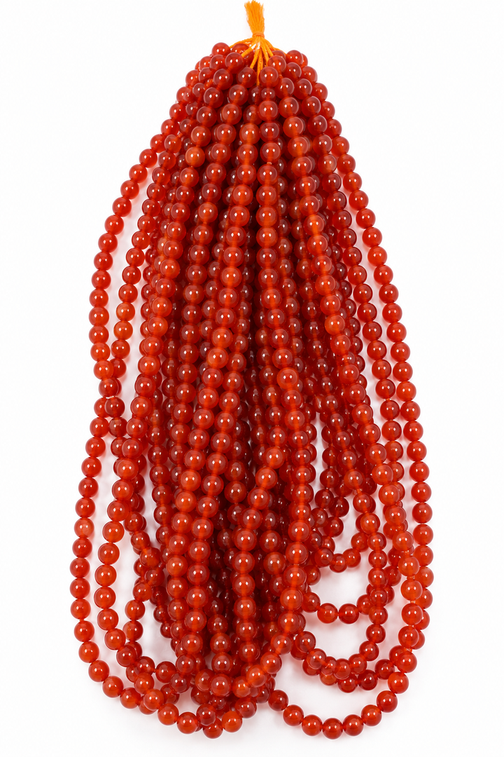 Natural Red Carnelian String 8mm - Akshay Gems