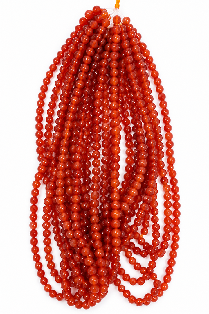 Natural Red Carnelian String 8mm - Akshay Gems