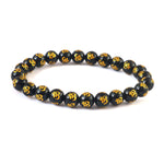 Load image into Gallery viewer, NATURAL OM Mani BLACK ONYX BRACELET
