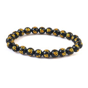 NATURAL OM Mani BLACK ONYX BRACELET - Akshay Gems