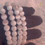 Load and play video in Gallery viewer, Natural Cat Eye White Selenite Bracelet
