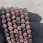 Load and play video in Gallery viewer, Natural Matrix Rhodonite Bracelet
