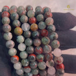 Load and play video in Gallery viewer, Natural African Bloodstone Bracelet
