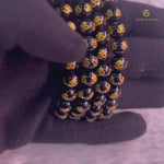 Load and play video in Gallery viewer, NATURAL OM BLACK ONYX BRACELET
