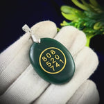 Load and play video in Gallery viewer, Green Jade Zibu Coin Pendant – Natural Gemstone Healing Pendant for Prosperity &amp; Positivity