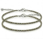 Load image into Gallery viewer, Natural Pyrite 3mm Anklet Pair (Set of 2) – Wholesale Crystal Anklet for Resellers &amp; Jewellery Brands