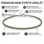 Load image into Gallery viewer, Natural Pyrite 3mm Anklet Pair (Set of 2) – Wholesale Crystal Anklet for Resellers &amp; Jewellery Brands